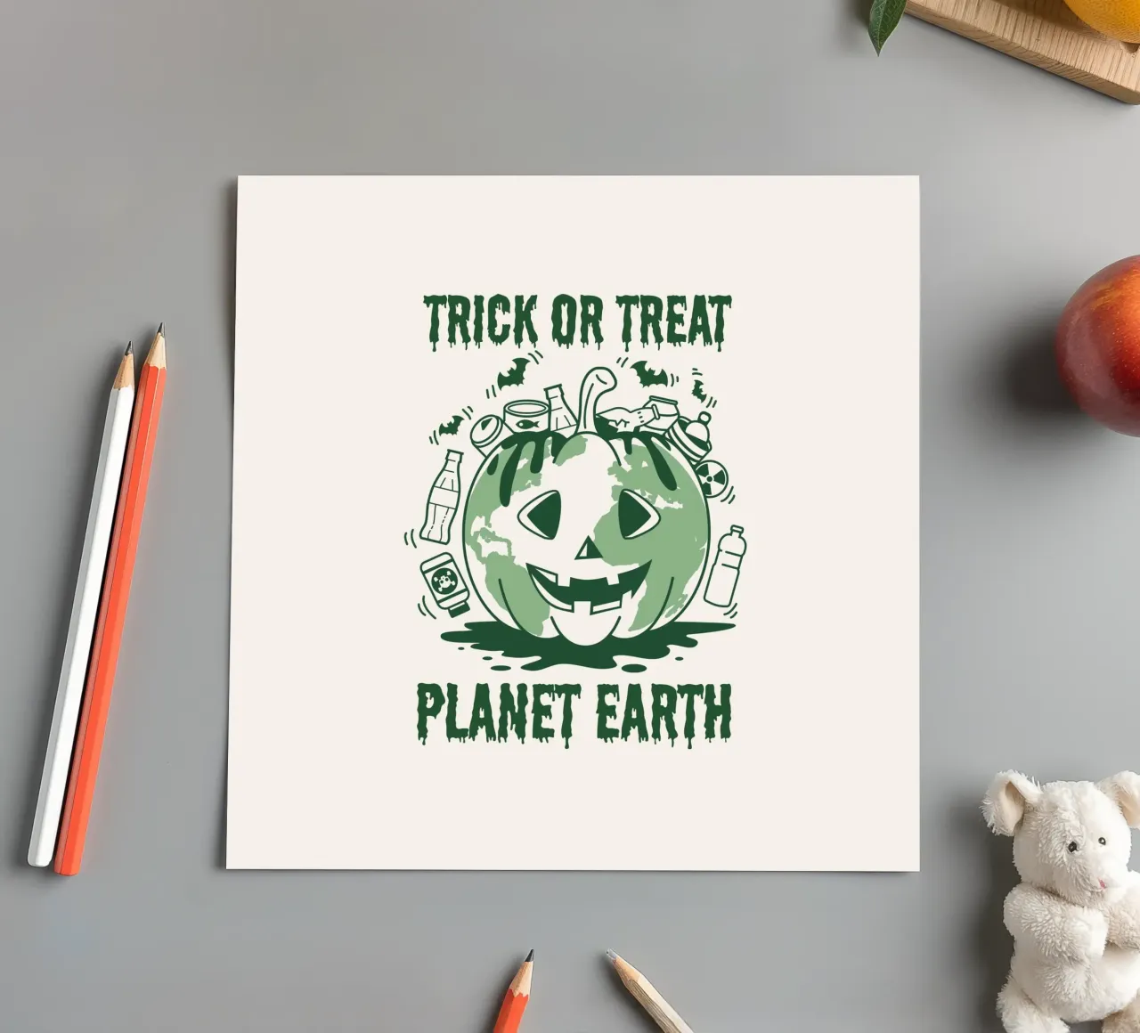 Süßes oder Saures - Planet Erde Stickerbogen von Eco Rebel Creative