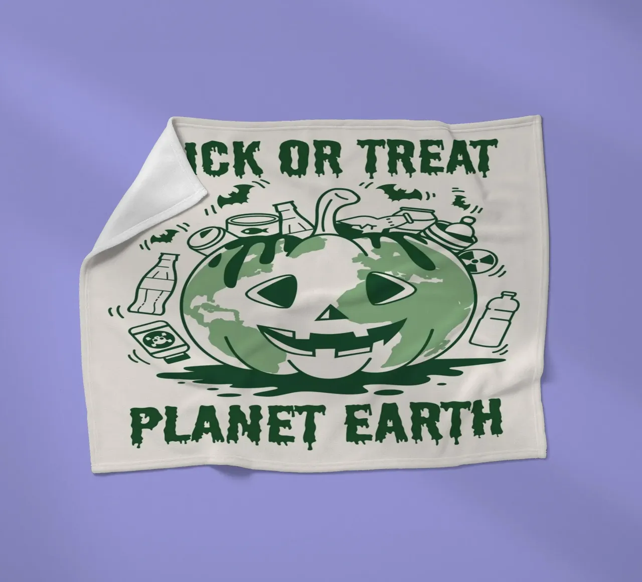Süßes oder Saures - Planet Erde Fleecedecke von Eco Rebel Creative