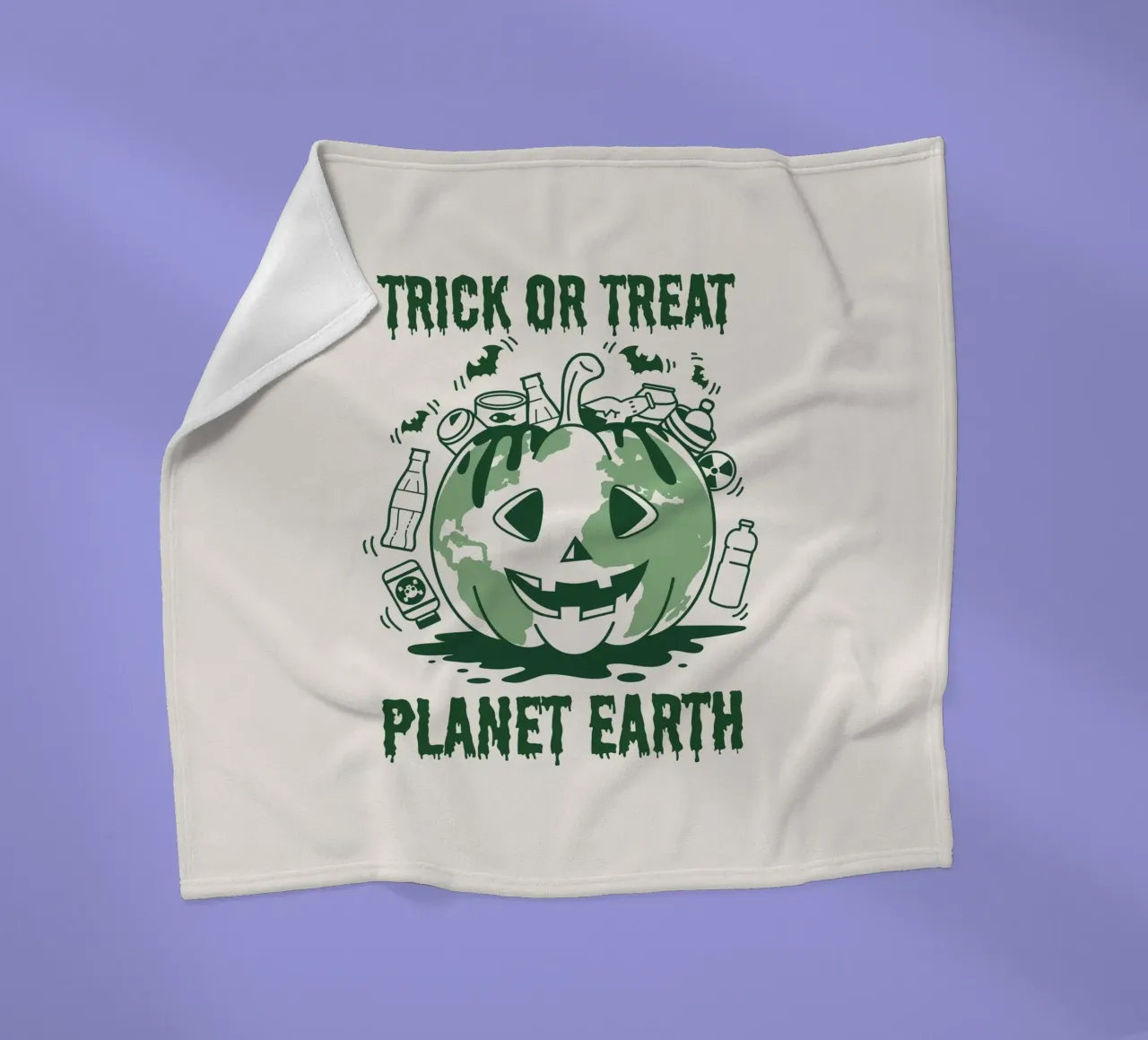 Süßes oder Saures - Planet Erde Fleecedecke von Eco Rebel Creative