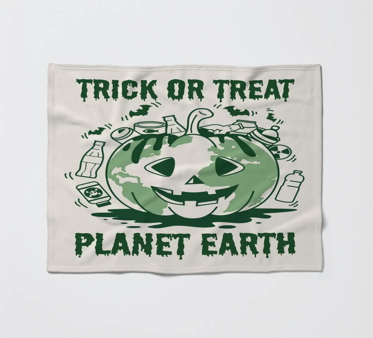 Süßes oder Saures - Planet Erde Fleecedecke von Eco Rebel Creative