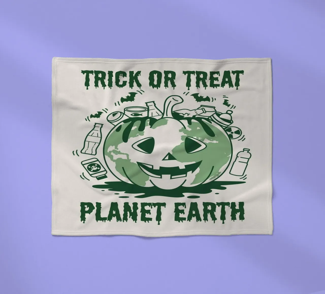 Süßes oder Saures - Planet Erde Fleecedecke von Eco Rebel Creative