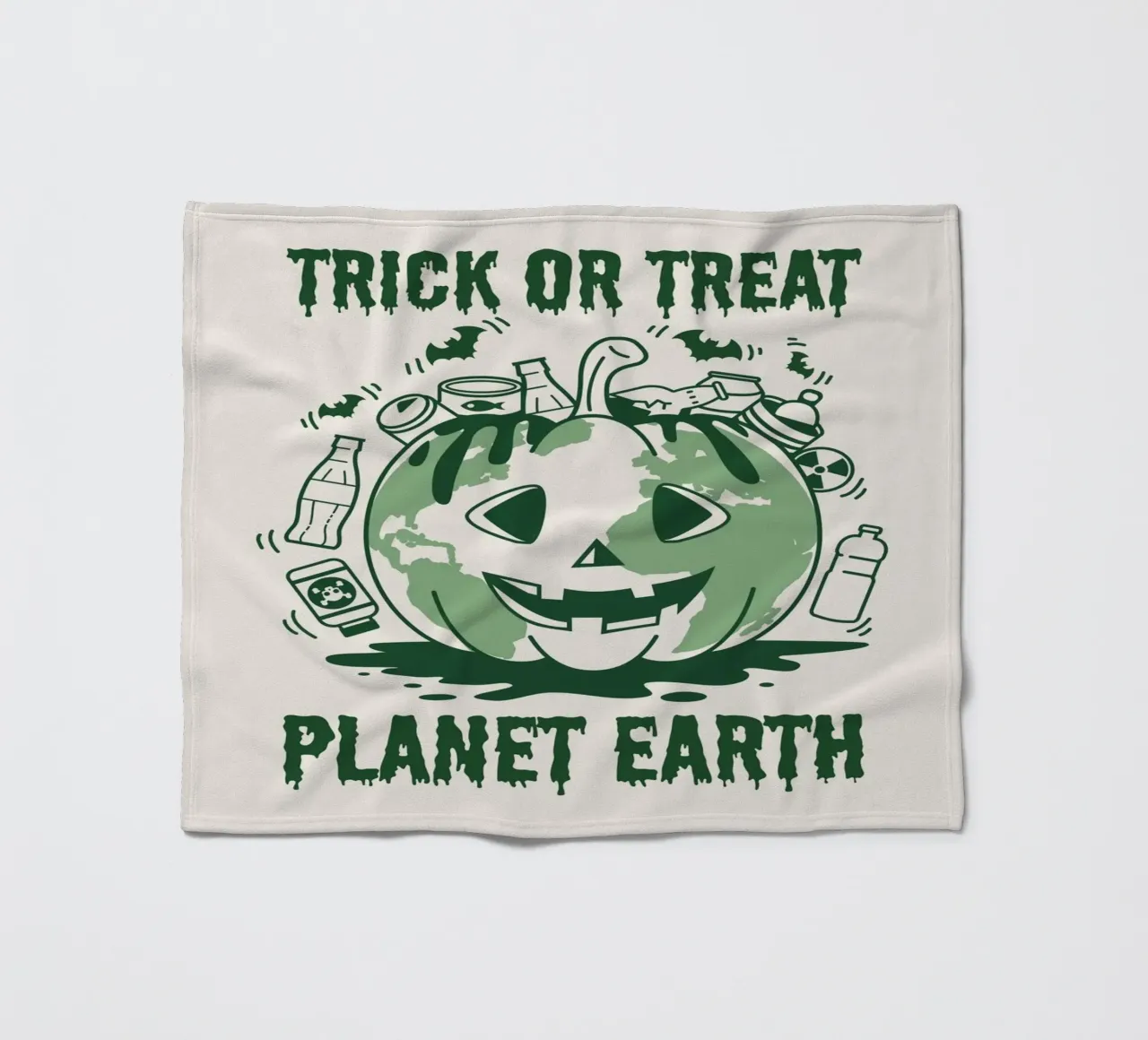 Süßes oder Saures - Planet Erde Fleecedecke von Eco Rebel Creative