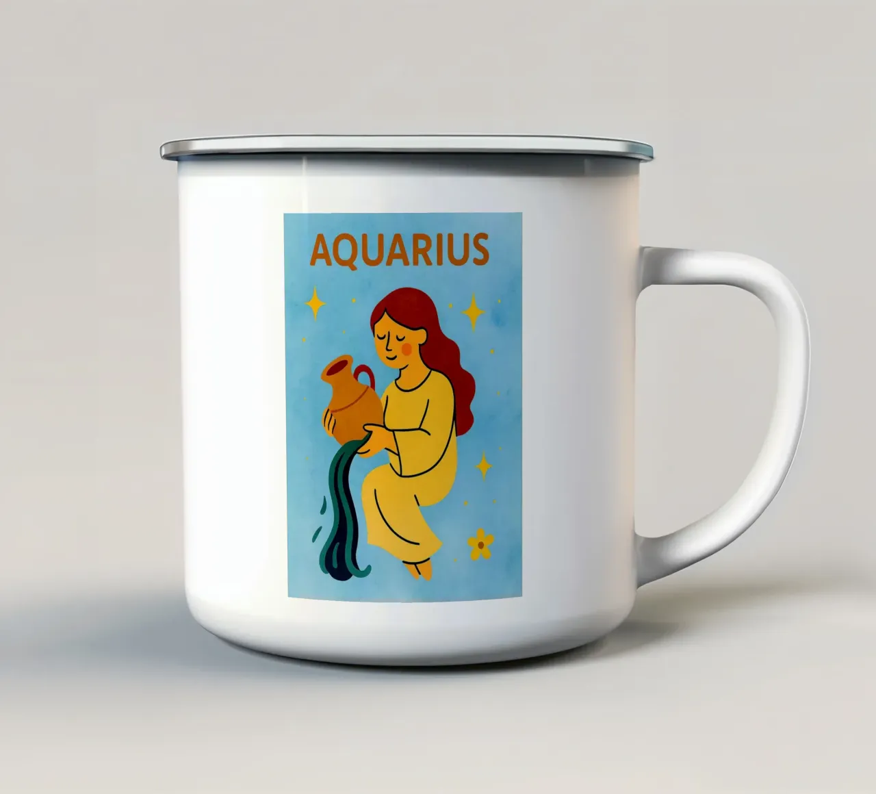 zodiaco acquario tazza in smalto da SADELA