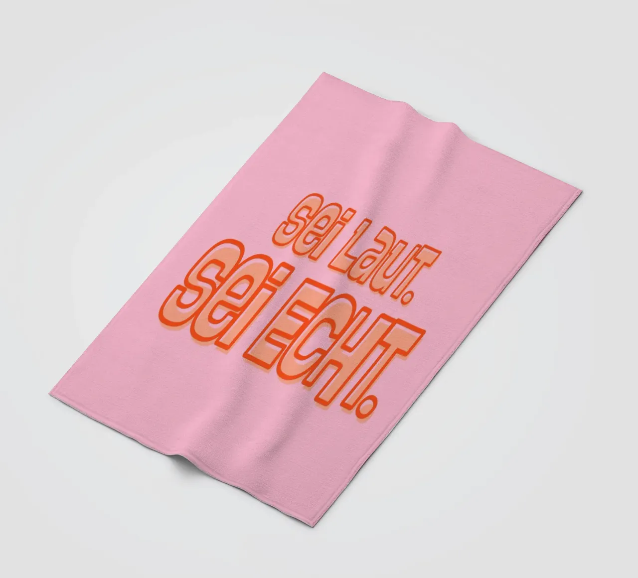 Sei laut. Sei echt. Fleecedecke von DigiWunderwerk