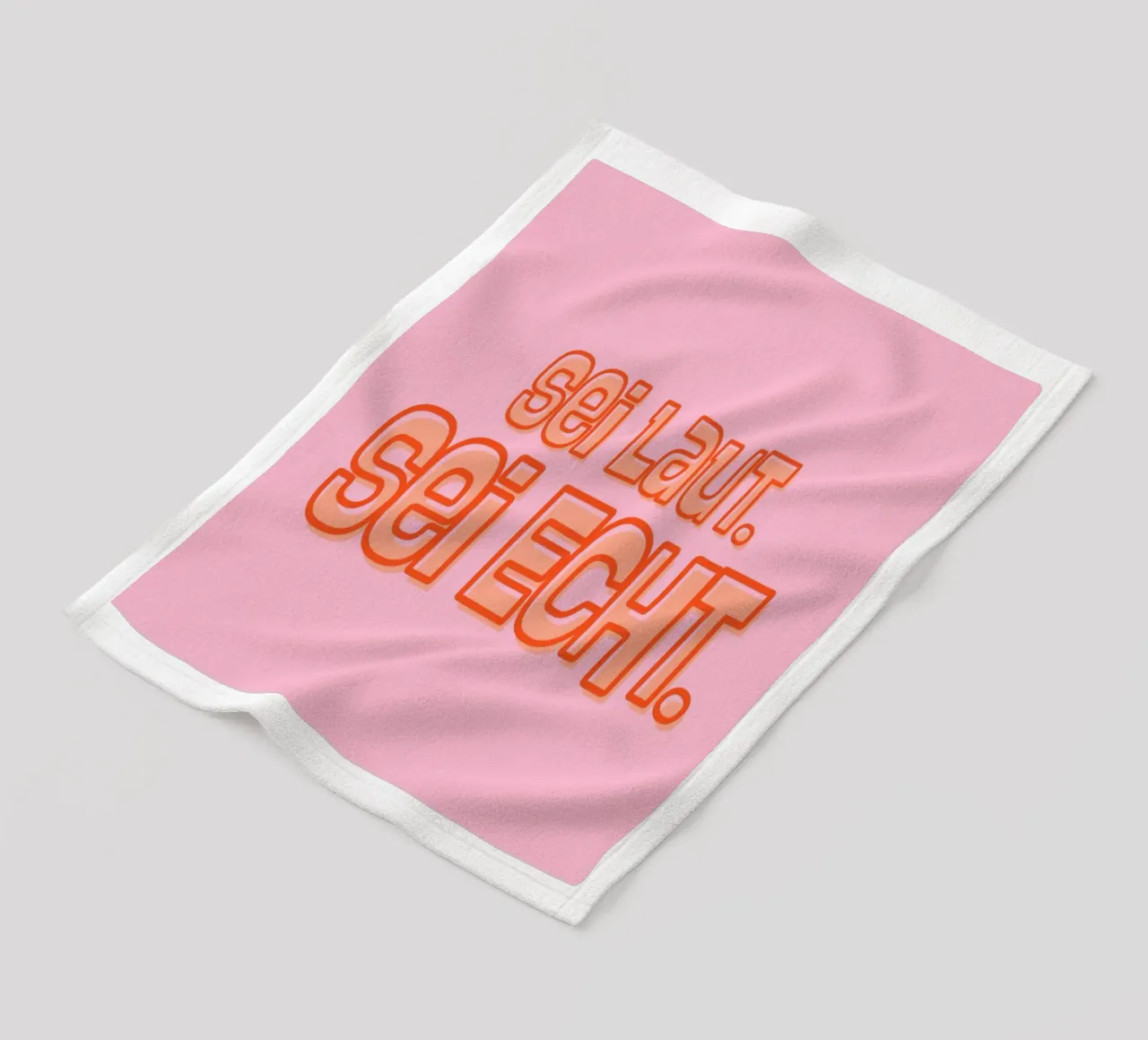 Sei laut. Sei echt. Fleecedecke von DigiWunderwerk