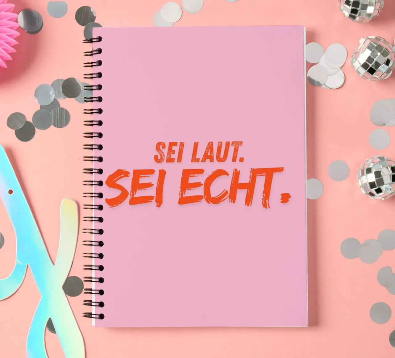 Sei laut. Sei echt. diario ad anelli da DigiWunderwerk