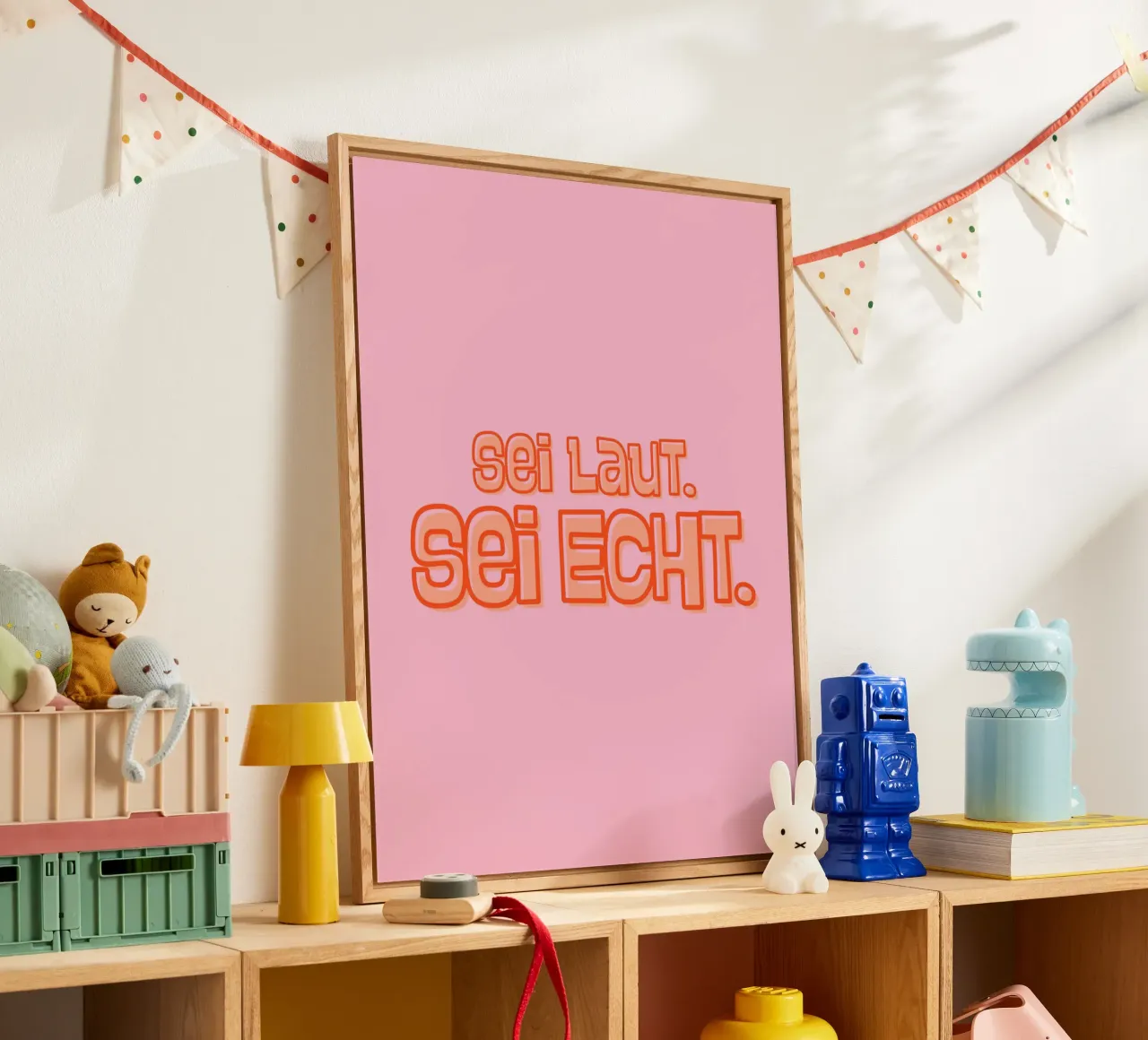 Sei laut. Sei echt. Acryl-Glas von DigiWunderwerk