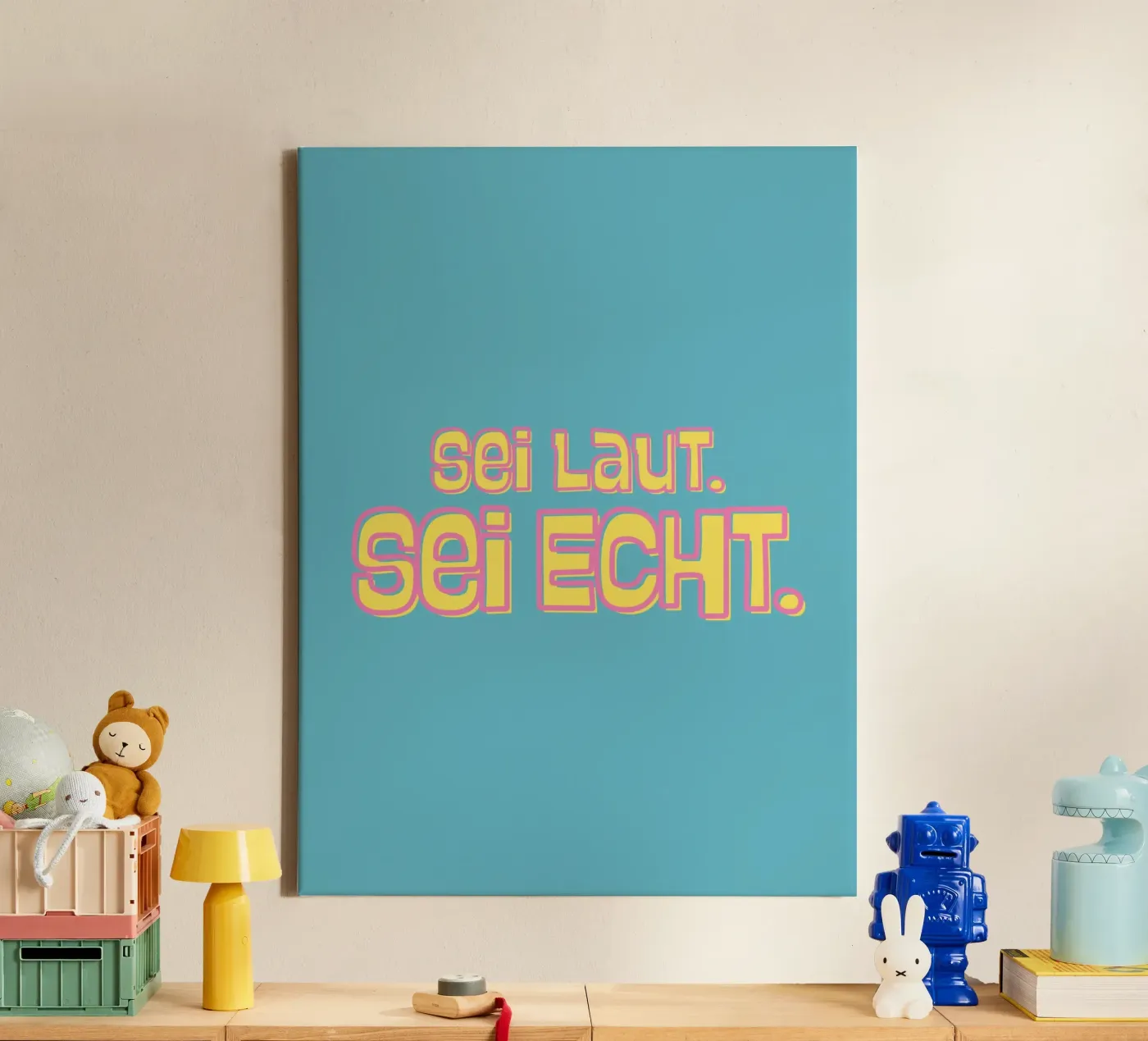 Sei laut. Sei echt. tela da DigiWunderwerk