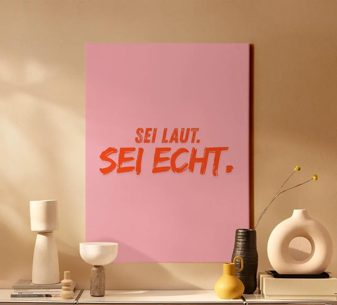Sei laut. Sei echt. tela da DigiWunderwerk
