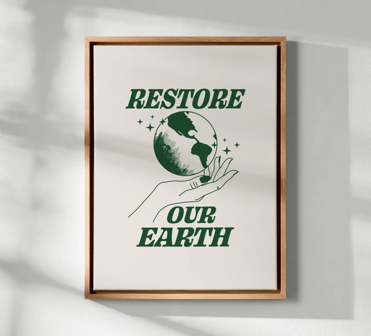 Herstel onze aarde canvas van Eco Rebel Creative