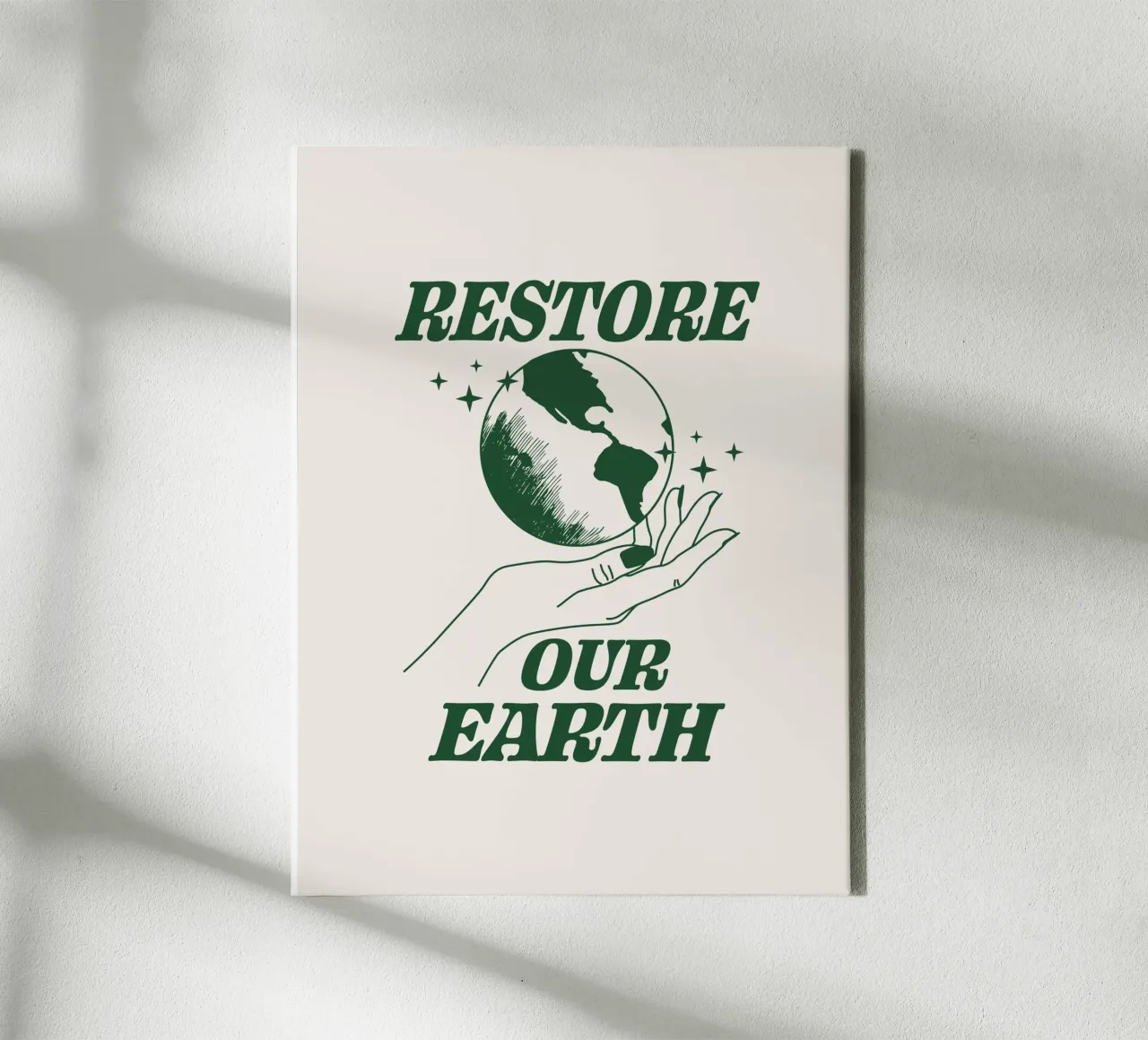 Herstel onze aarde canvas van Eco Rebel Creative