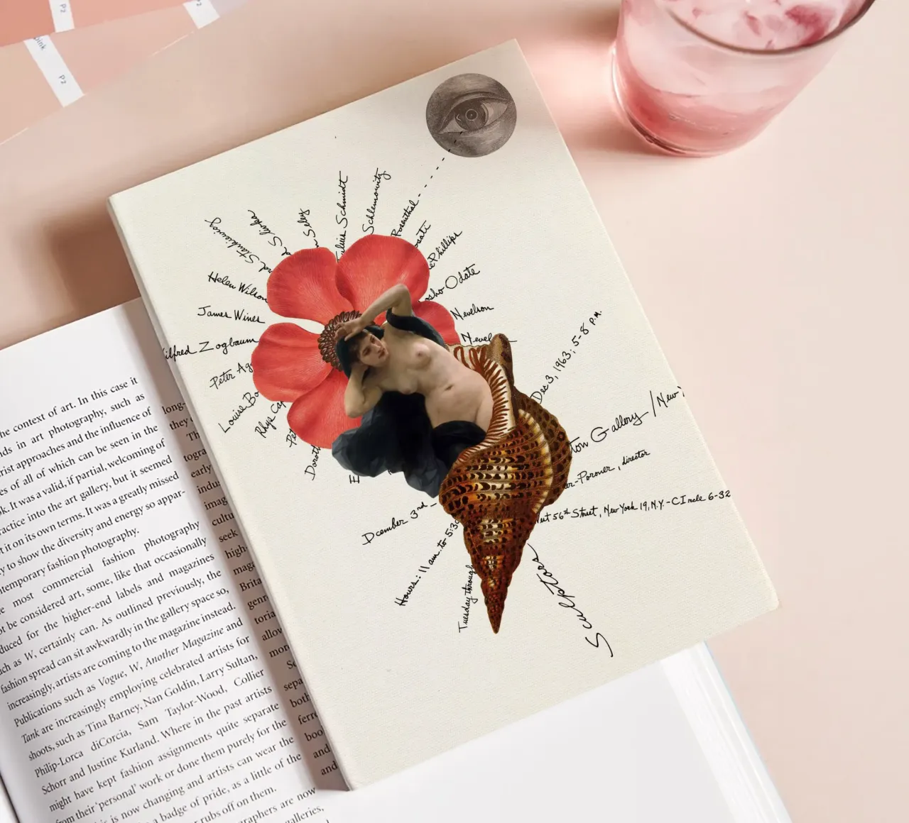 Collageri - Girl in Shell notebook by The Artcircle