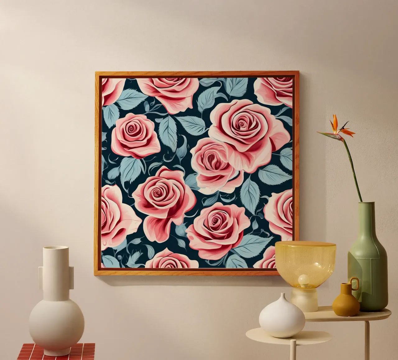 Romantic Rose Garden acrylic glass by Artistic-shop