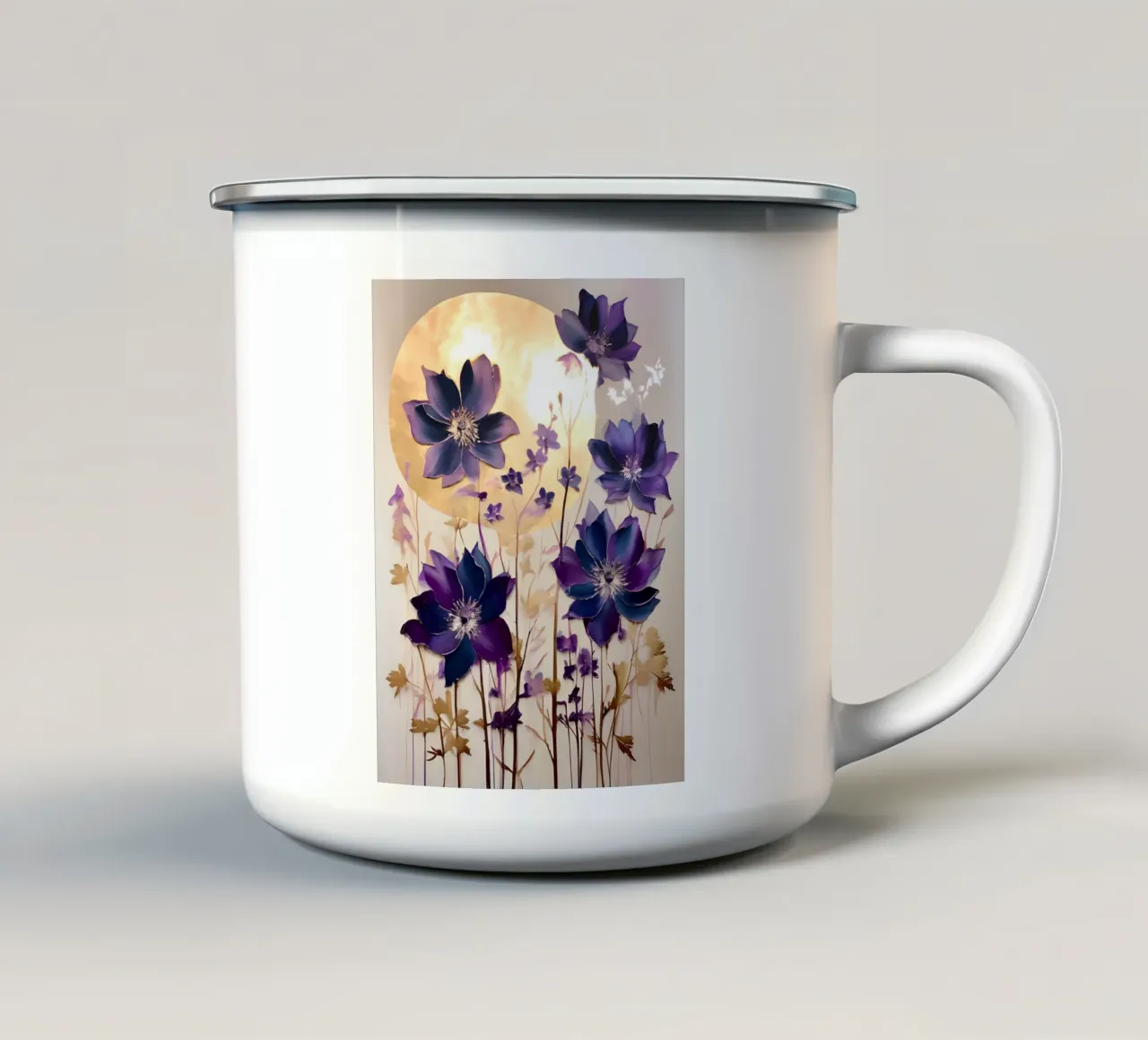Fioritura lunare tazza in smalto da Artistic-shop