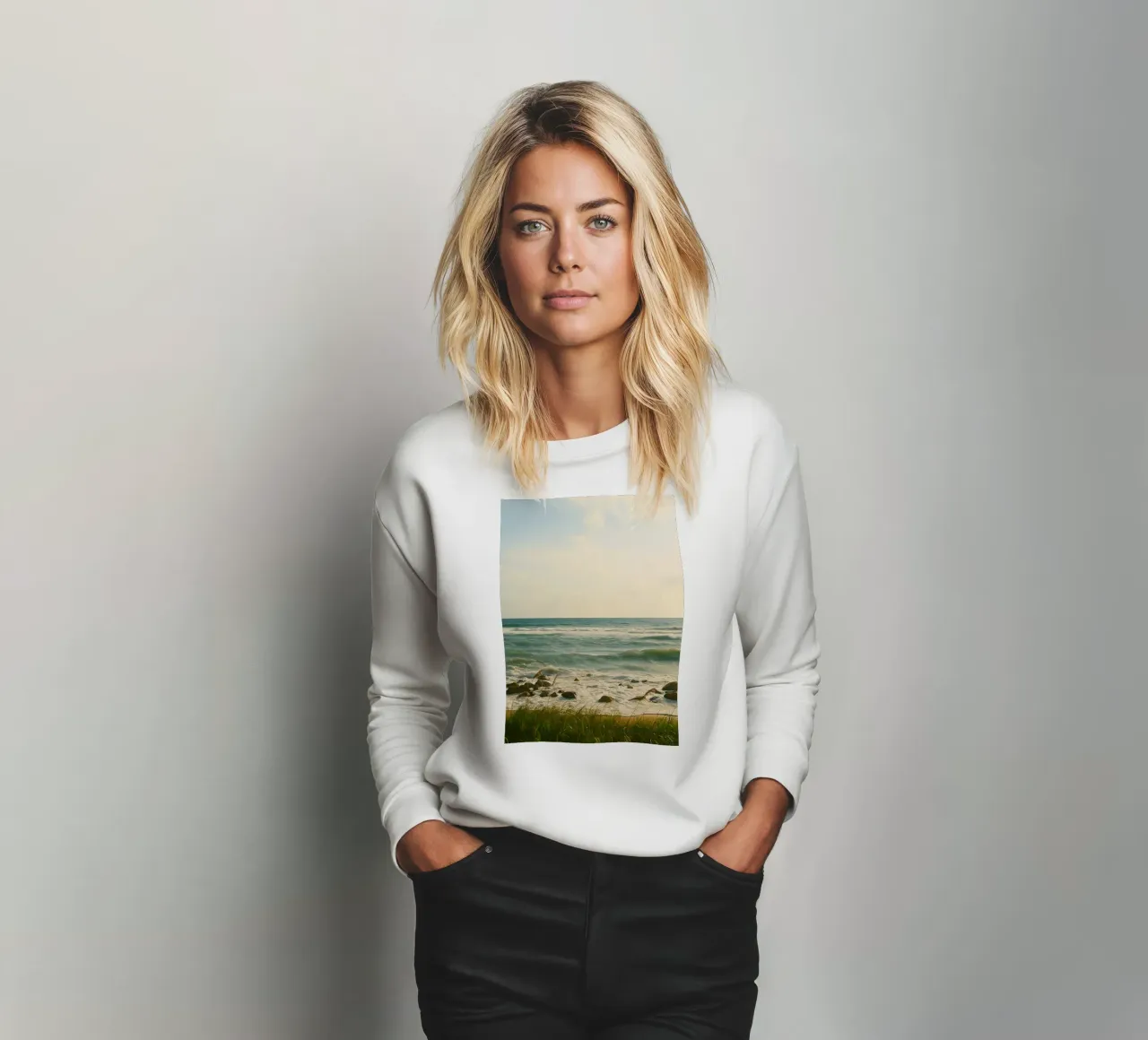 Blick auf den Ozean Sweatshirt von PASMING