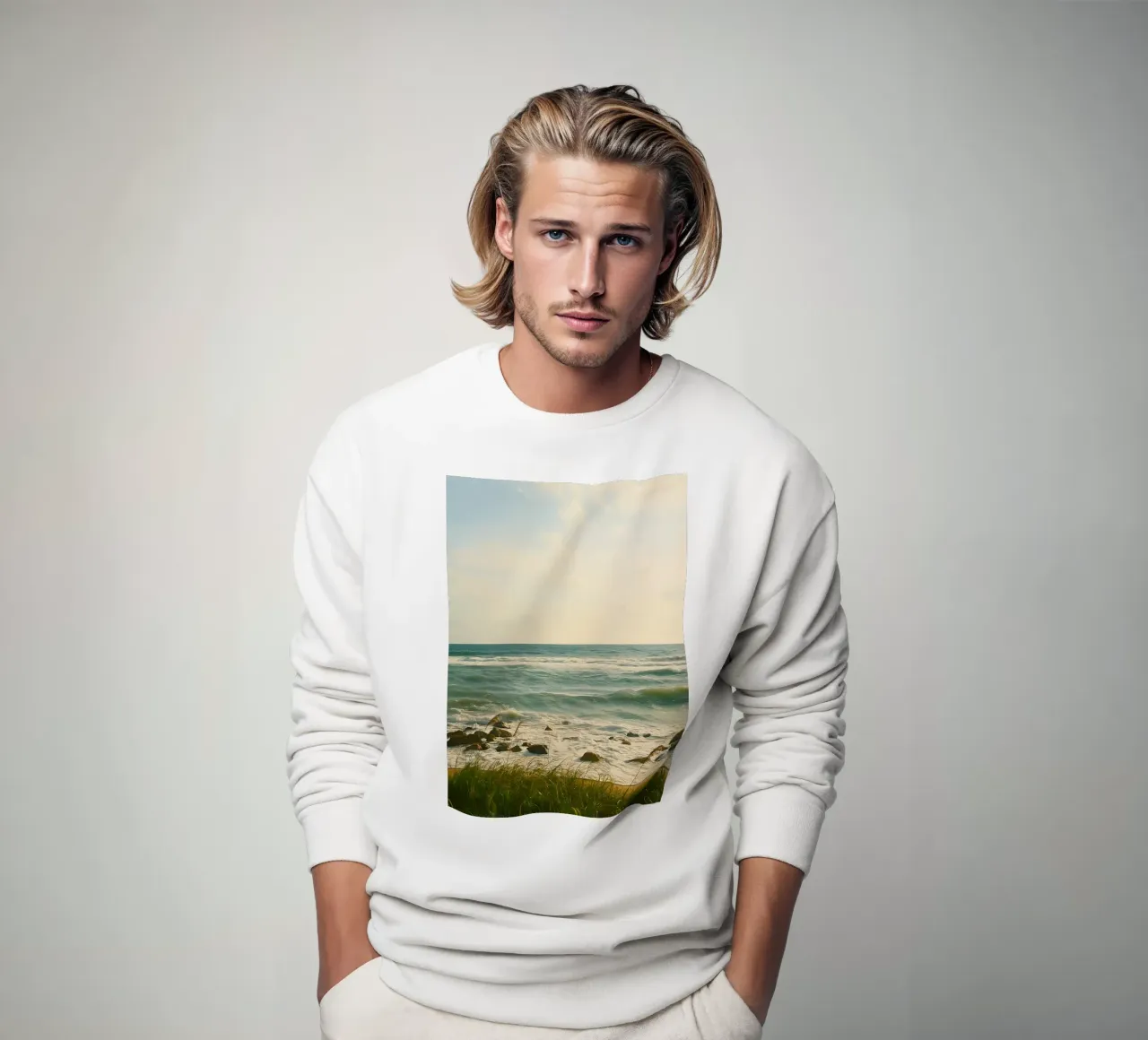 Blick auf den Ozean Sweatshirt von PASMING