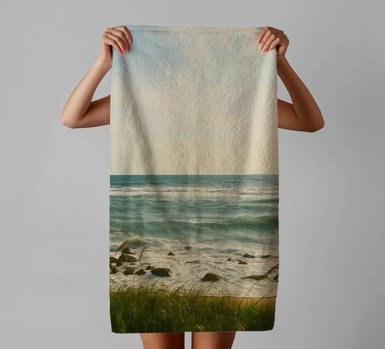 coas vue sur l'océan serviette de bain de PASMING