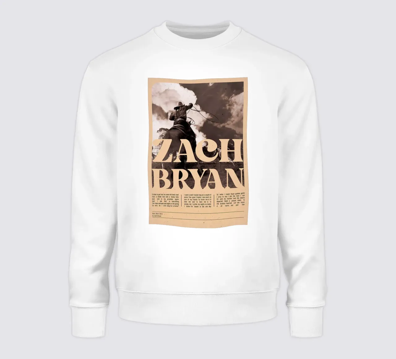 Zach Bryan sudadera de esoygeboys