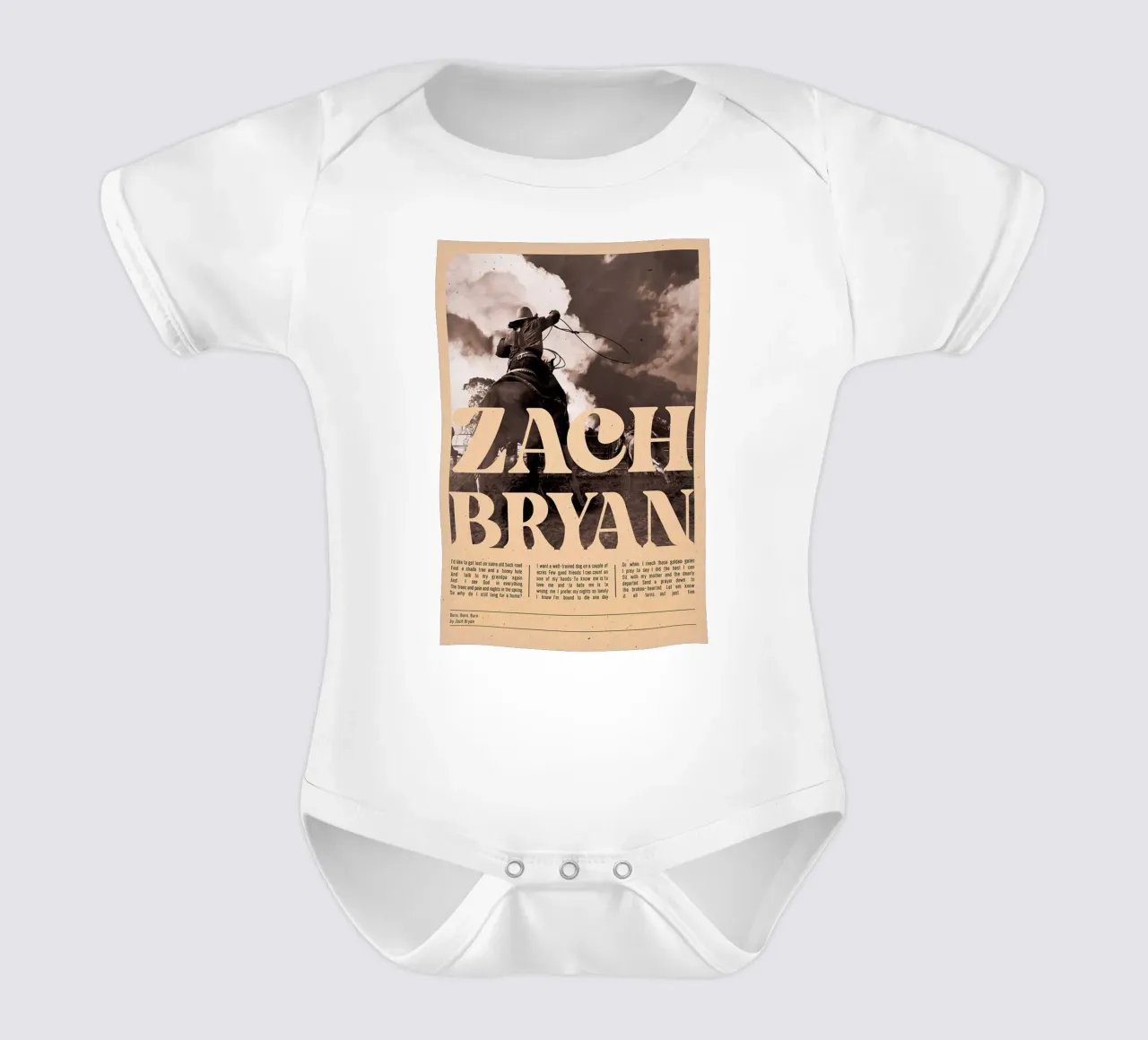 Zach Bryan body neonato maniche corte da esoygeboys