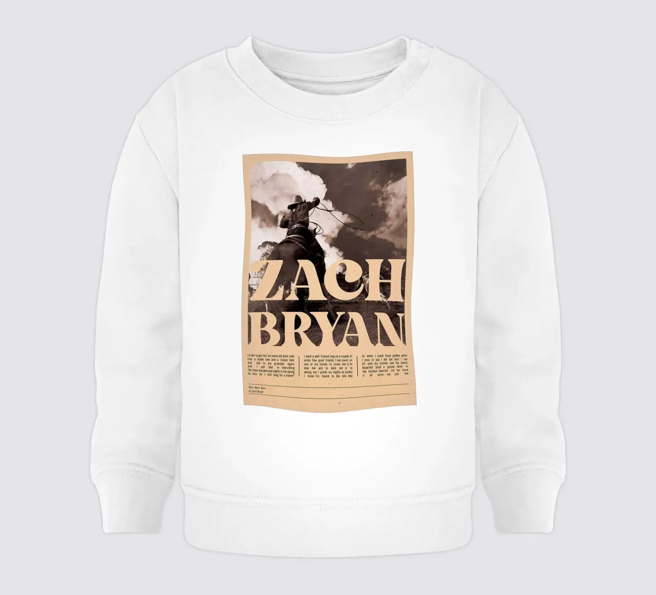 Zach Bryan felpa neonato da esoygeboys