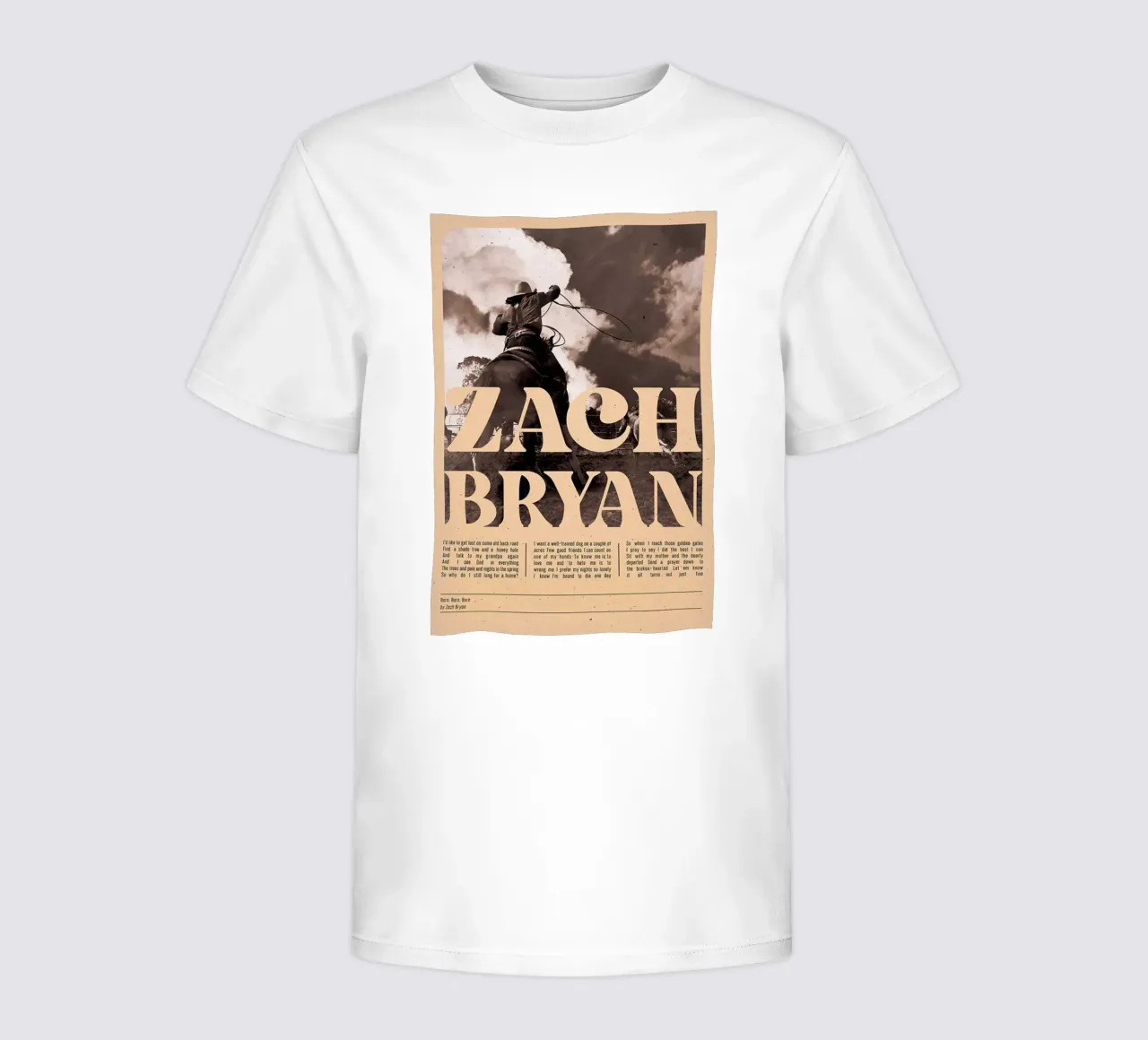 Zach Bryan t-shirt bambini da esoygeboys