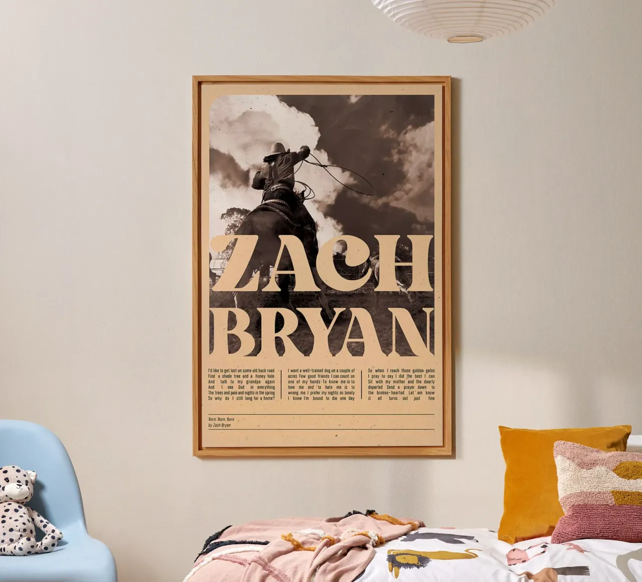 Zach Bryan alluminio dibond da esoygeboys