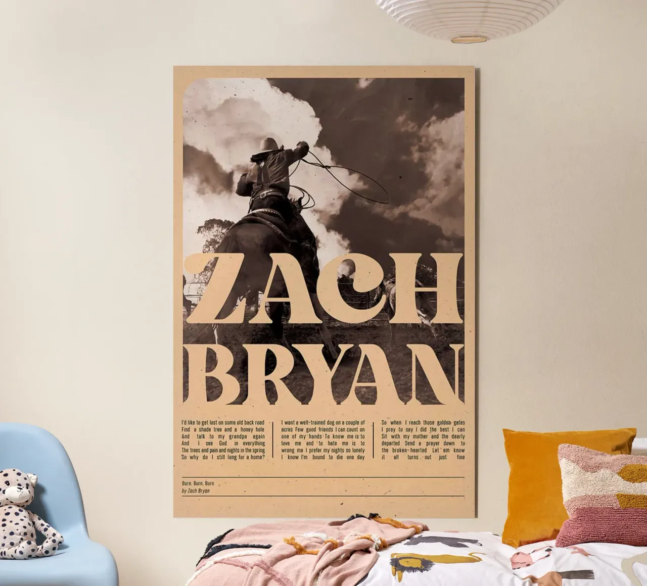 Zach Bryan alluminio dibond da esoygeboys
