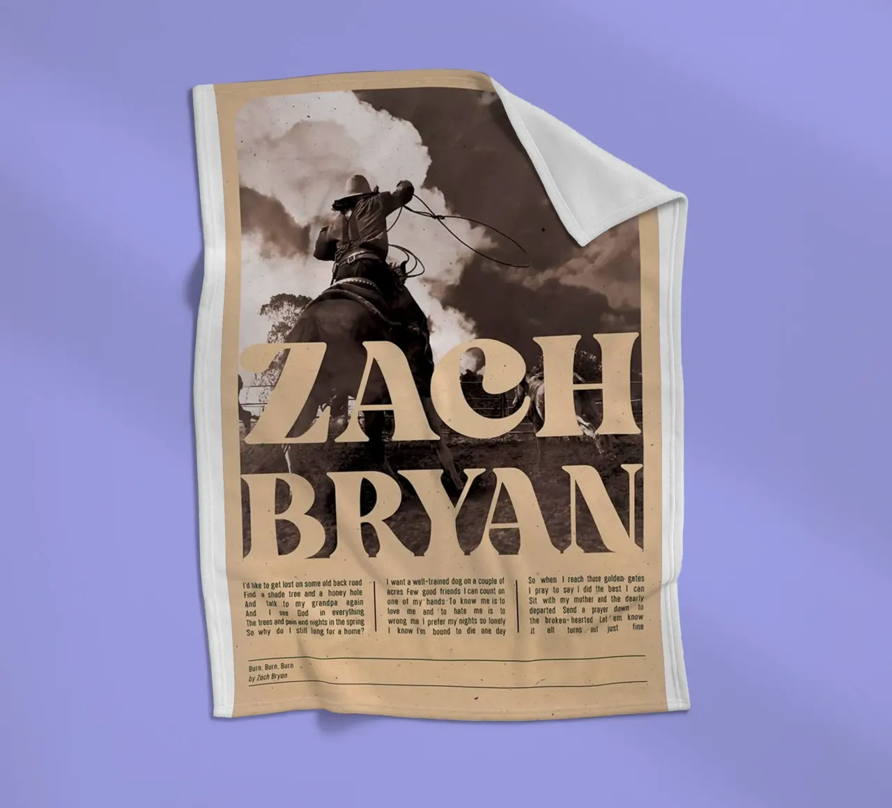 Zach Bryan coperta in pile da esoygeboys