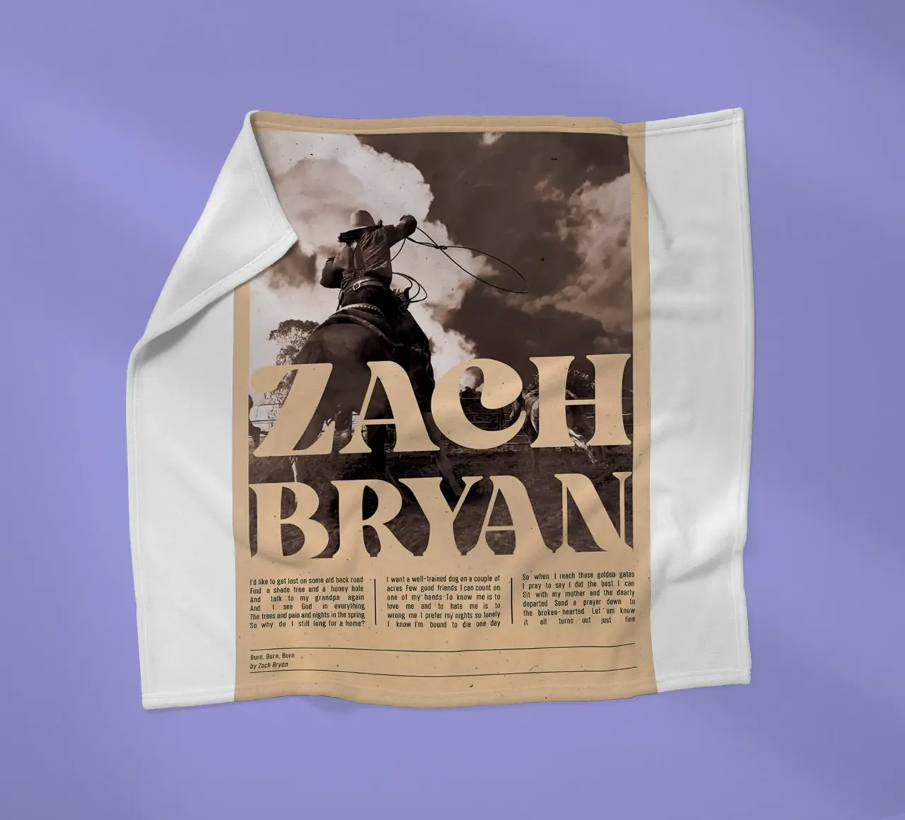Zach Bryan coperta in pile da esoygeboys