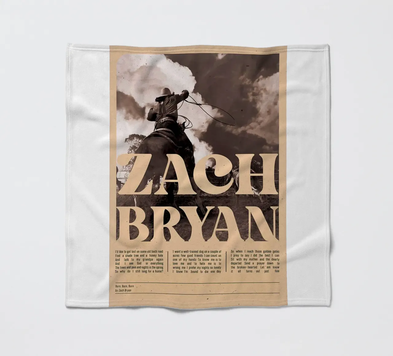 Zach Bryan coperta in pile da esoygeboys