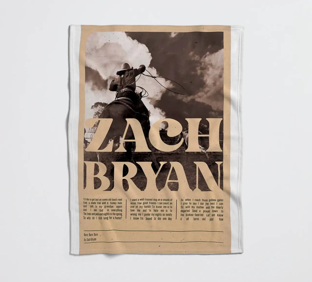 Zach Bryan coperta in pile da esoygeboys