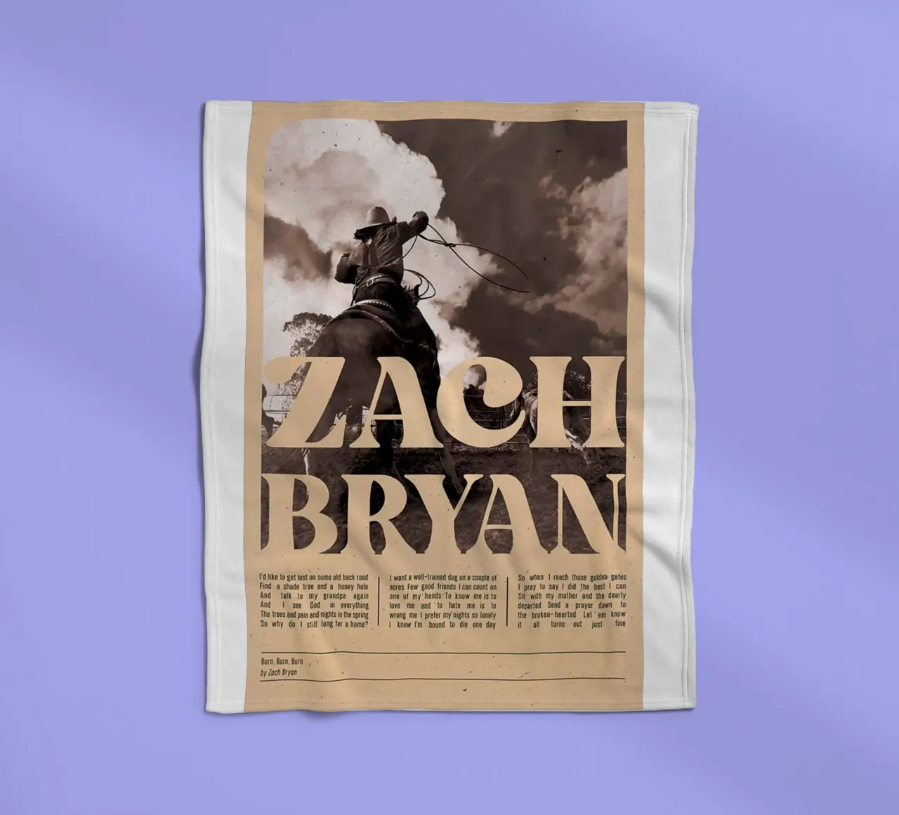 Zach Bryan coperta in pile da esoygeboys
