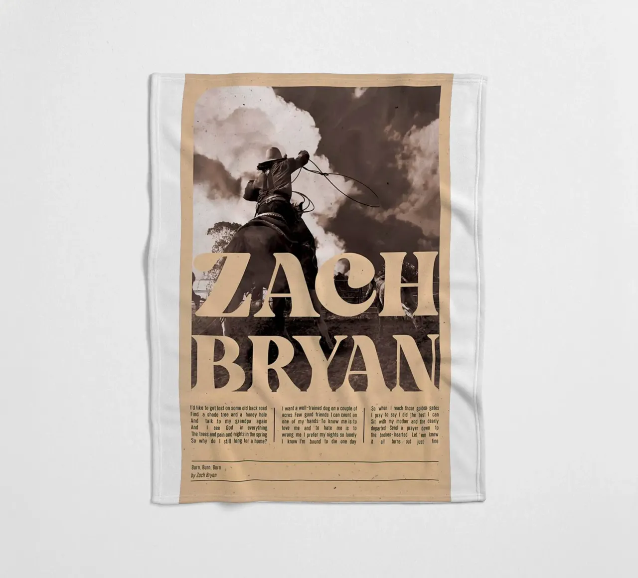 Zach Bryan coperta in pile da esoygeboys