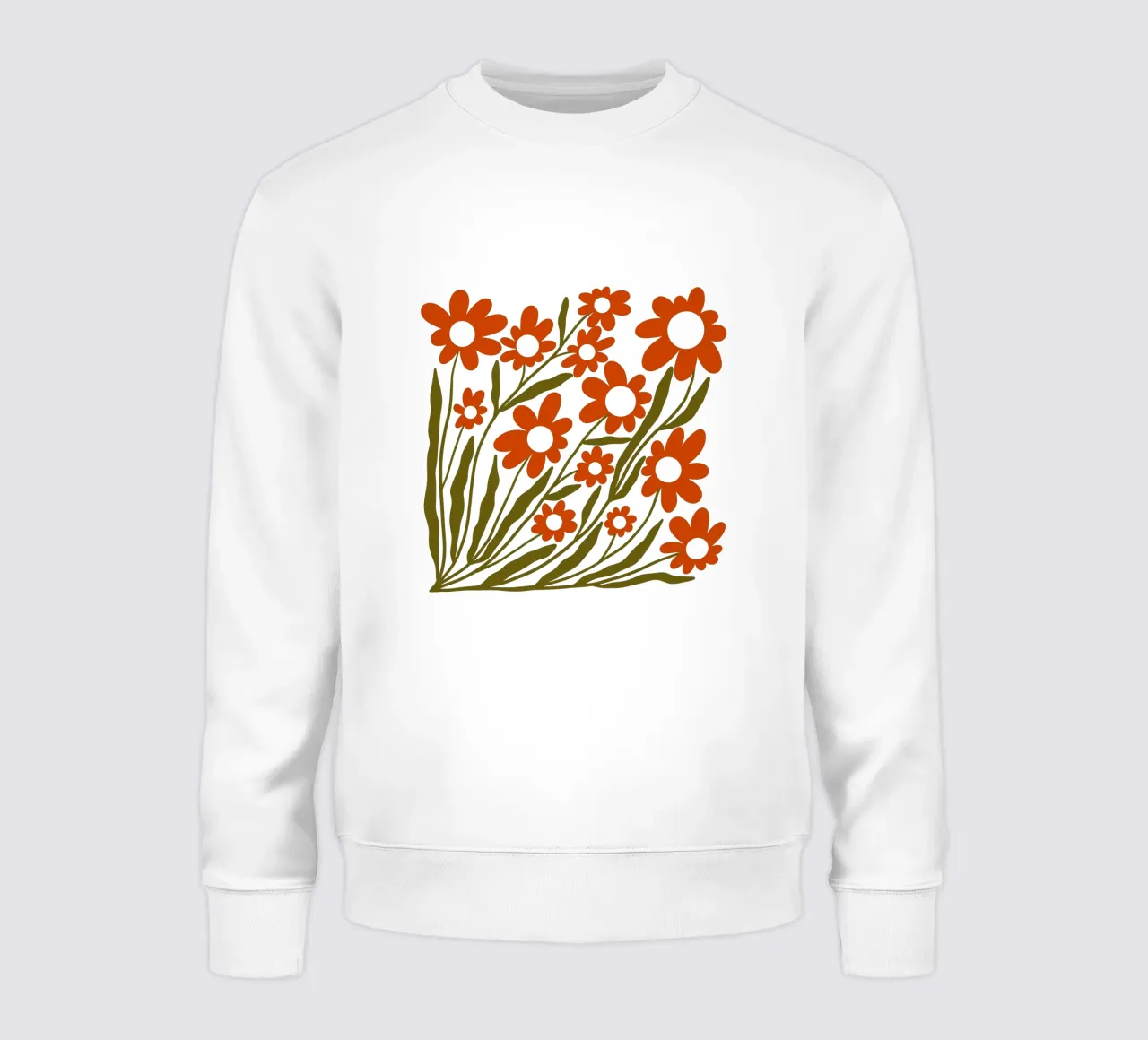 Groovy Retro 60s Orange Flowers felpa da TijanaArtStudio88