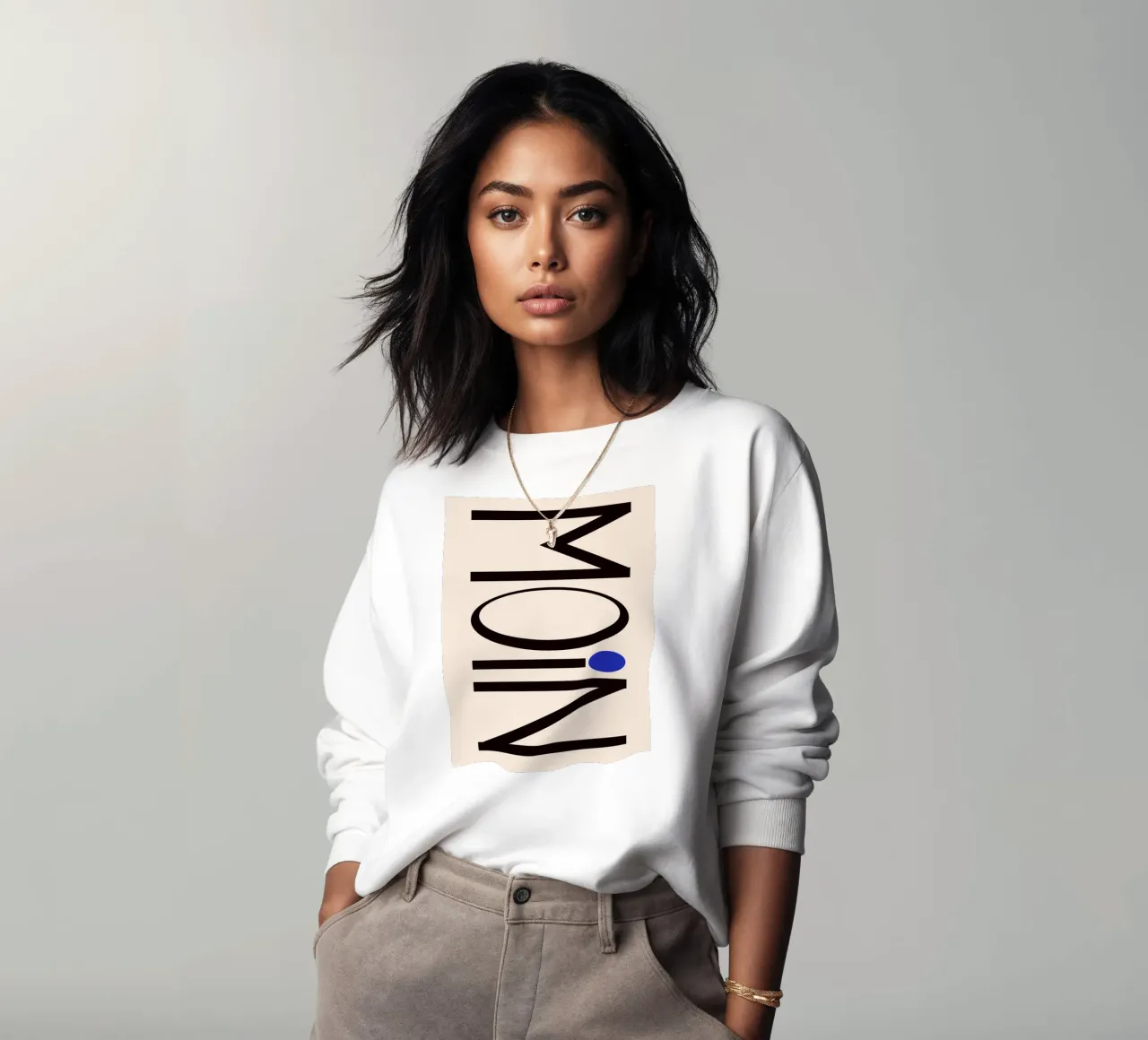 Moin typography Sweatshirt von TijanaArtStudio88