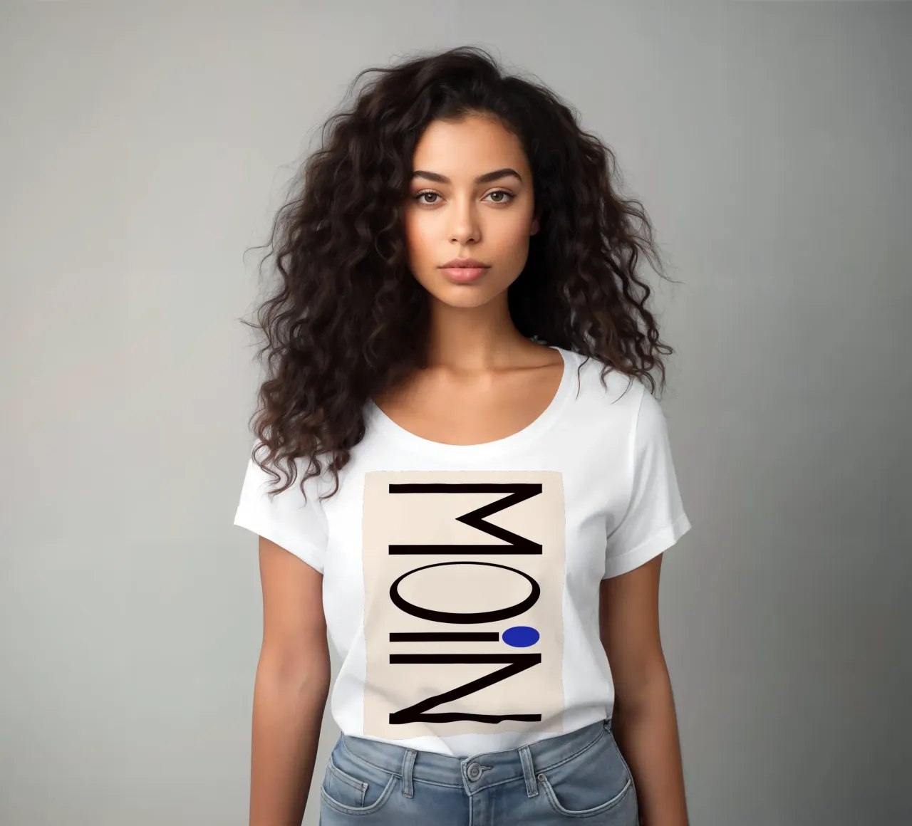 Moin typography t-shirt da donna da TijanaArtStudio88