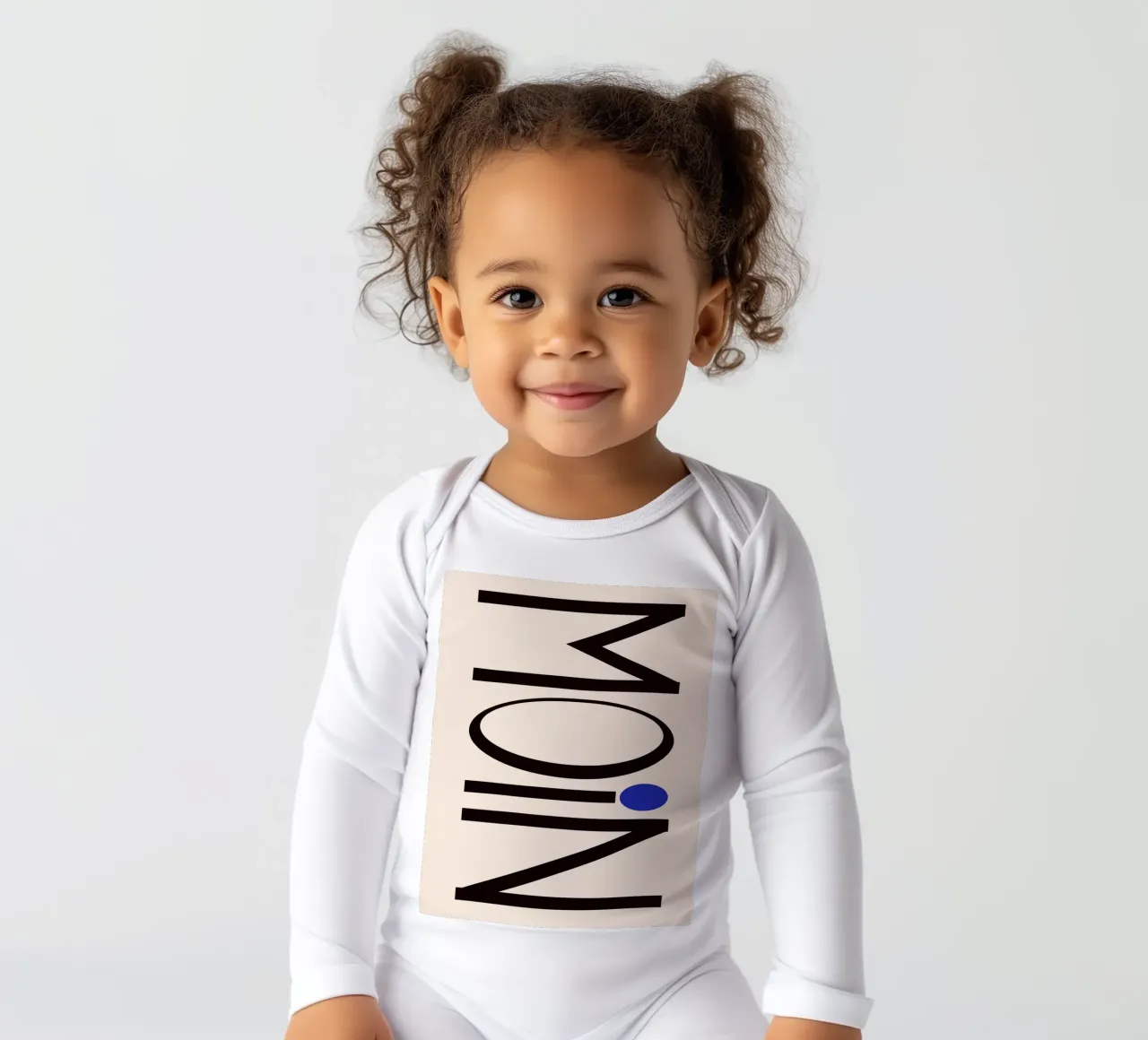 Moin typography body neonato maniche lunghe da TijanaArtStudio88