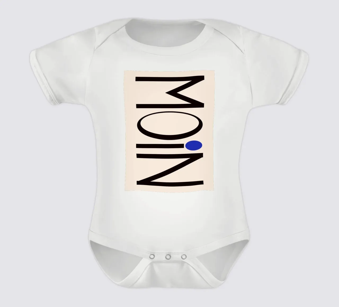 Moin typography Kurzarm Babybody von TijanaArtStudio88