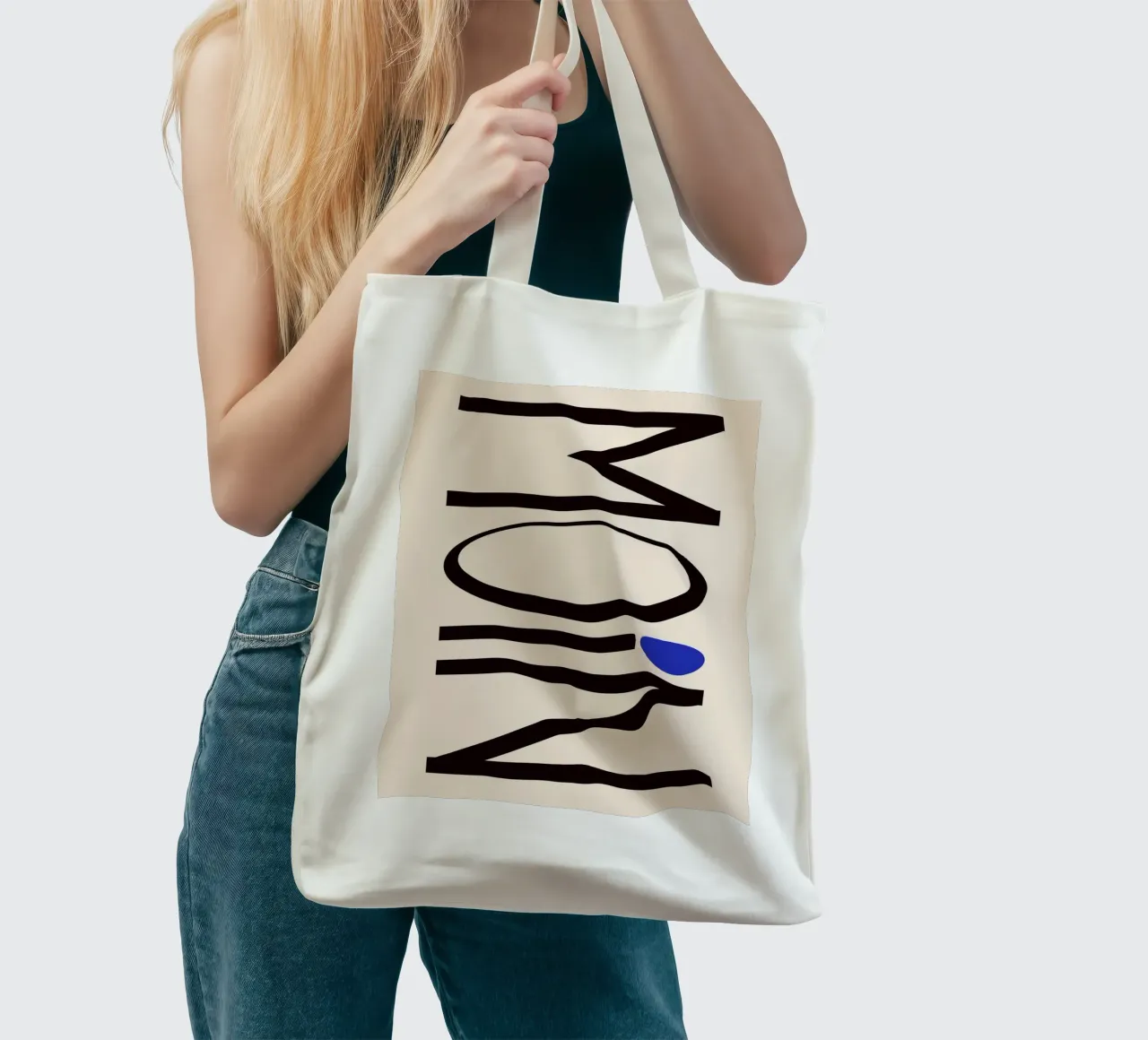 Moin typography borsa in juta da TijanaArtStudio88