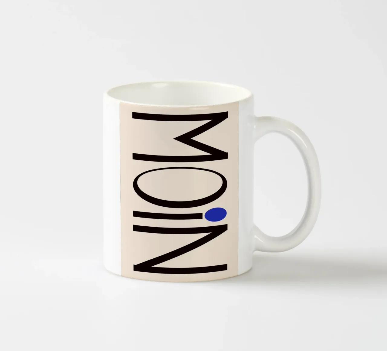 Moin typography tazza in ceramica da TijanaArtStudio88
