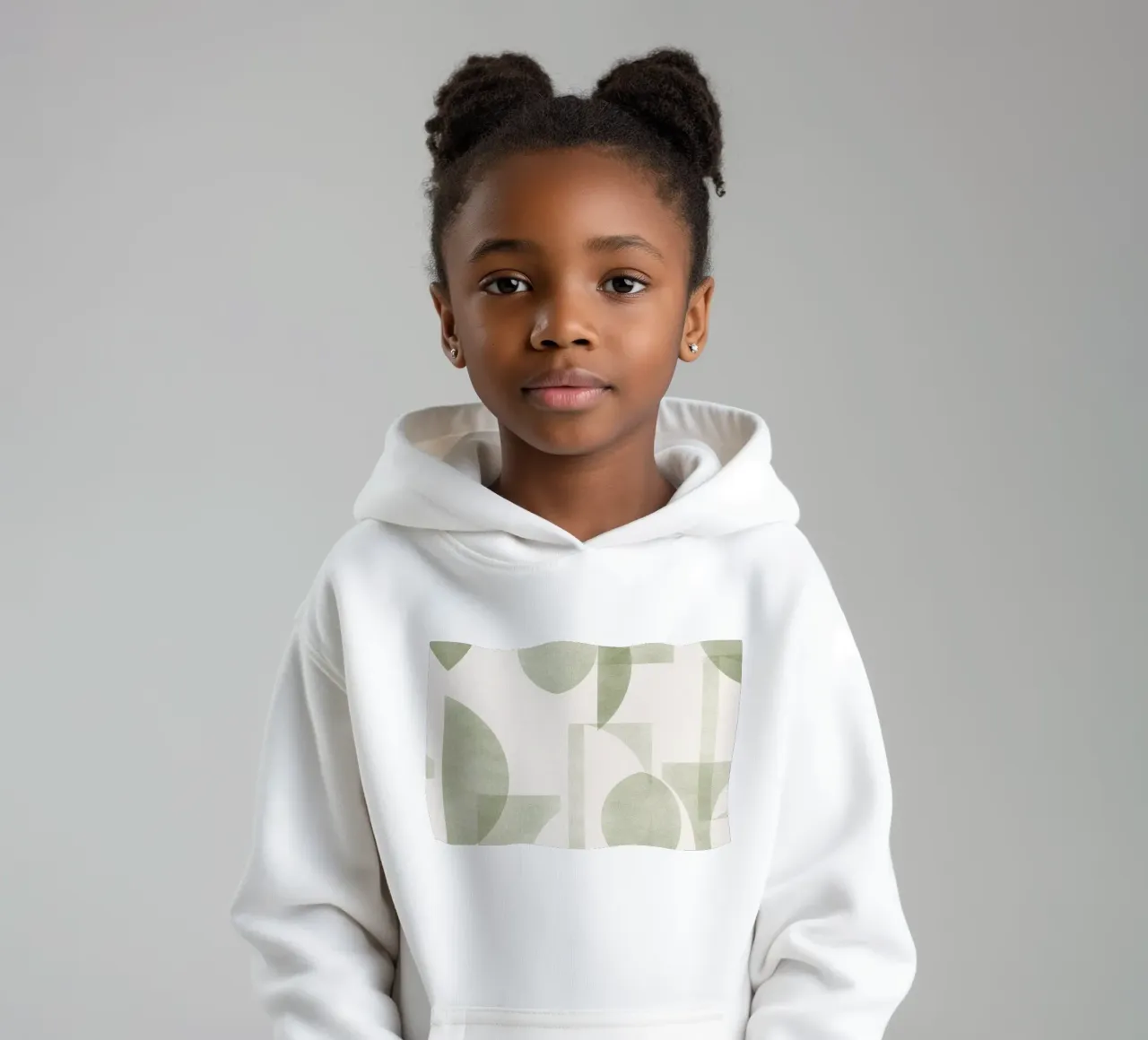 Armonica Olive felpa bambino con cappuccio da designdn