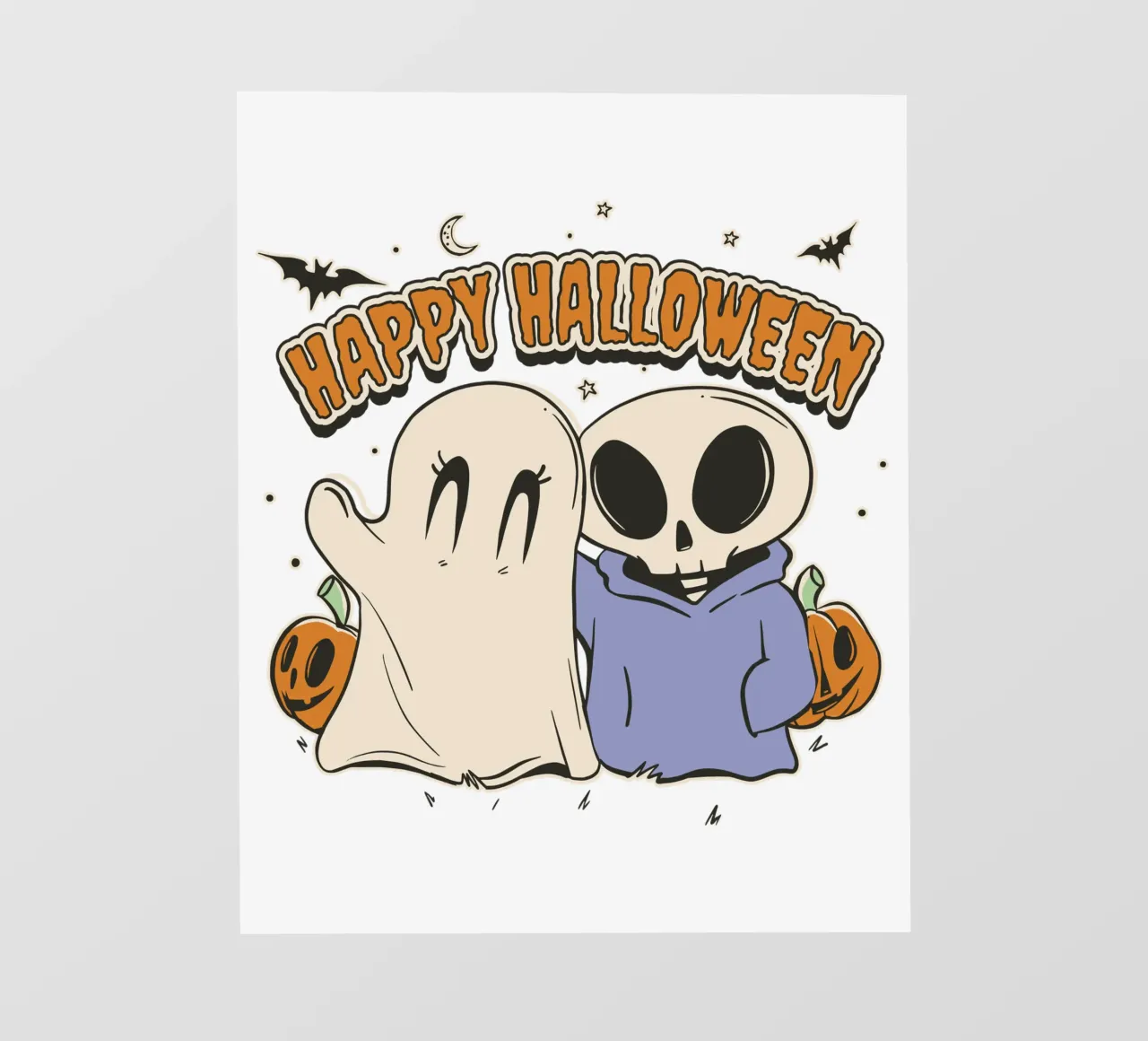 Fantasma e scheletro di Halloween telo in pvc da TeeLab