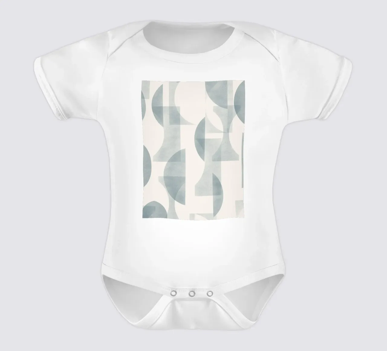 Geometrica Blue body neonato maniche corte da designdn