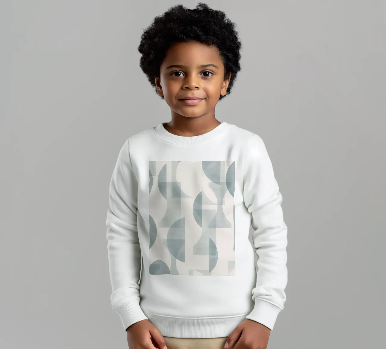 Geometrica Blue felpa bambino da designdn