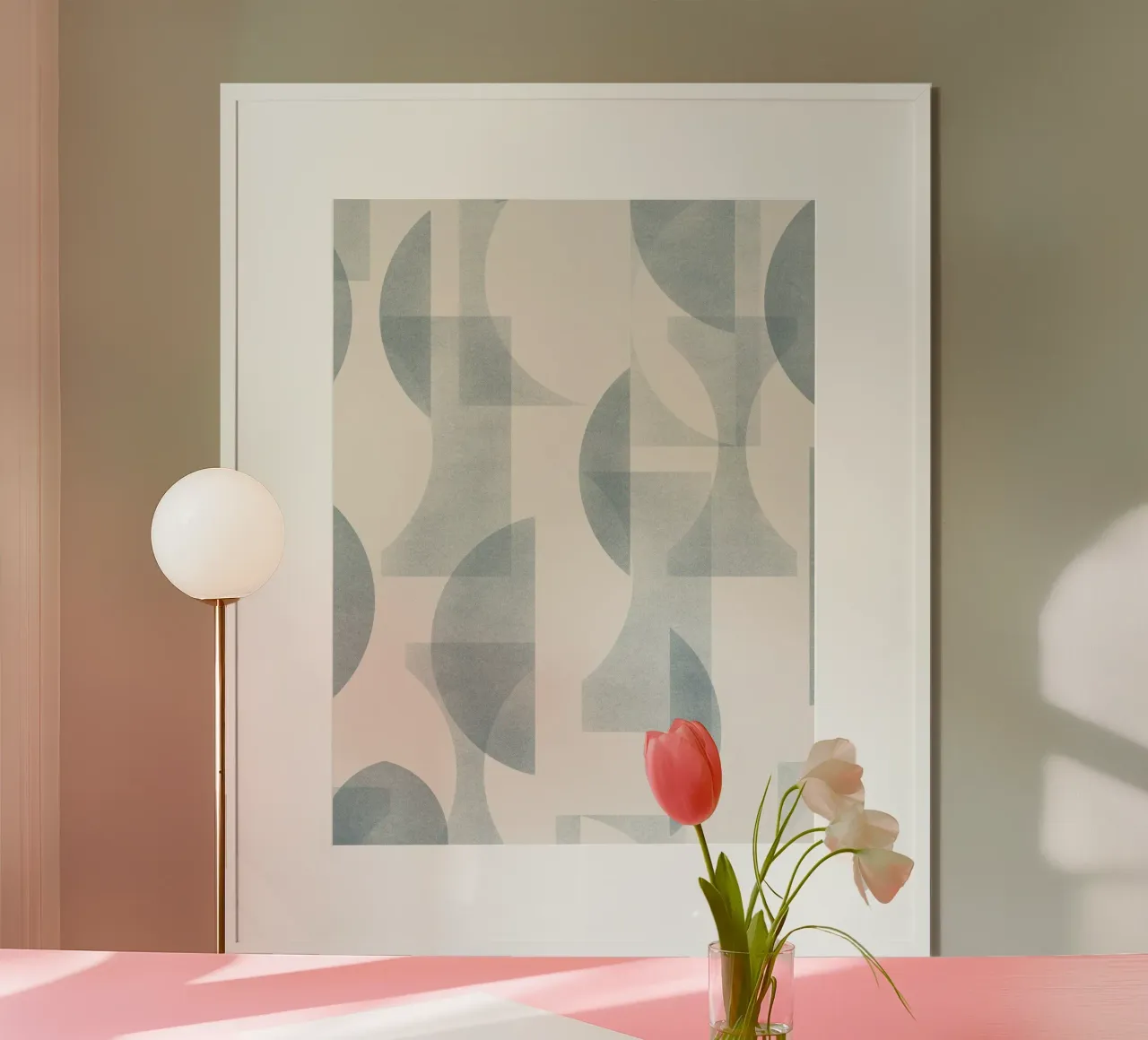 Geometrica Blue poster da DesigndN