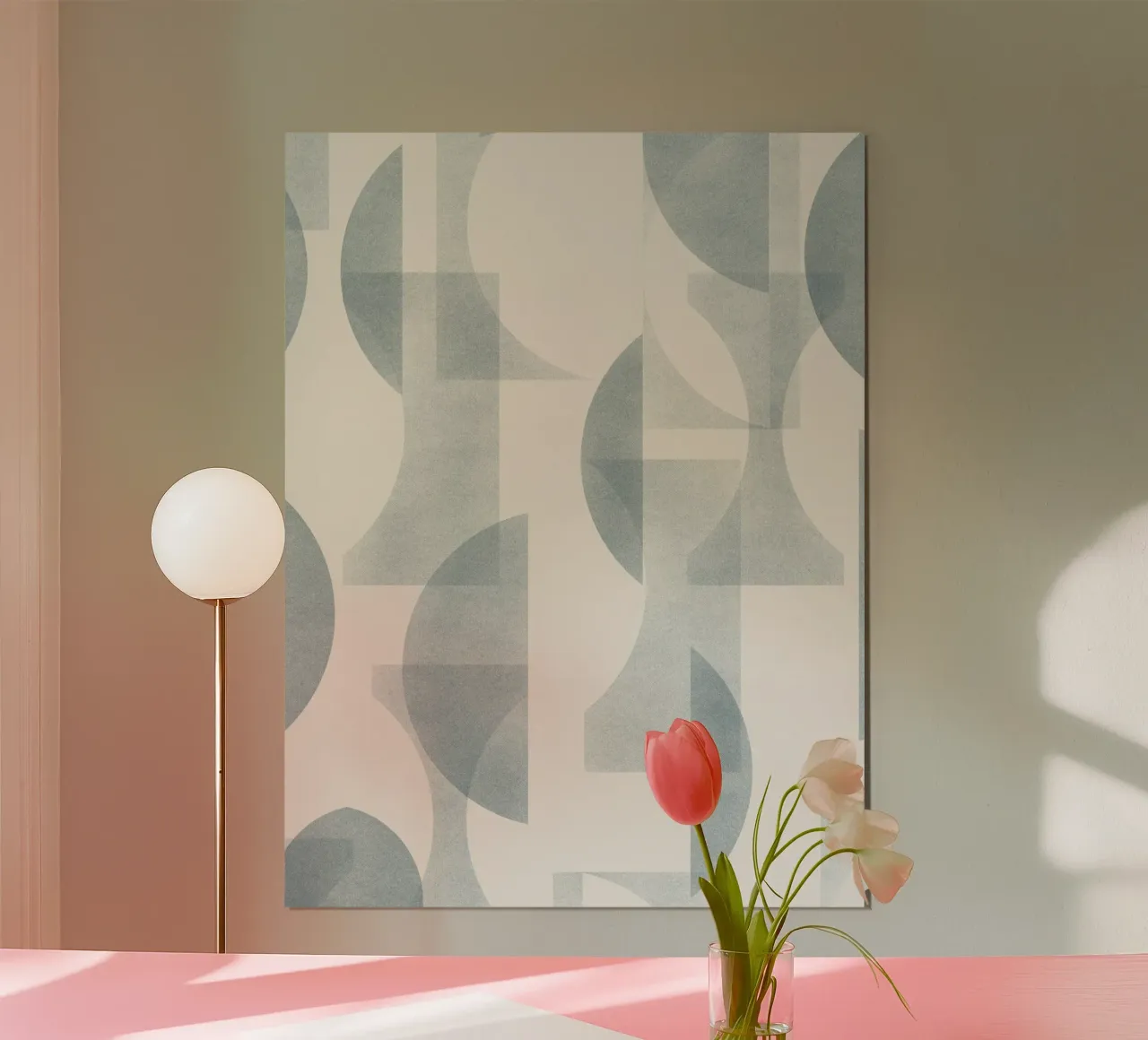 Geometrica Blue poster da DesigndN