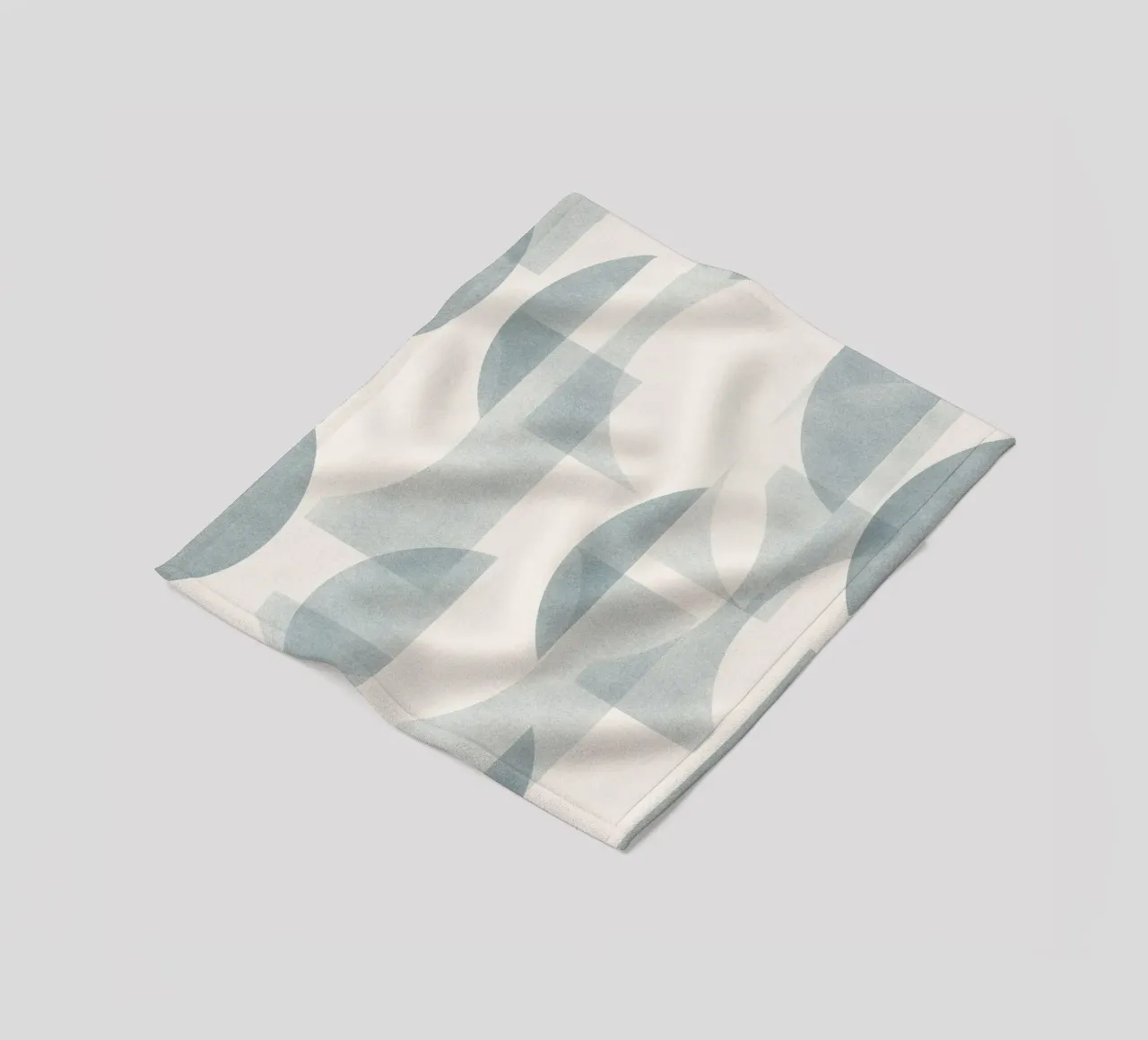 Geometrica Blue coperta in pile da designdn