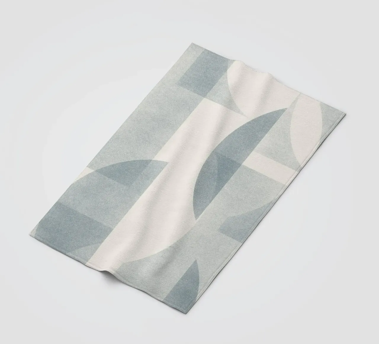 Geometrica Blue coperta in pile da designdn