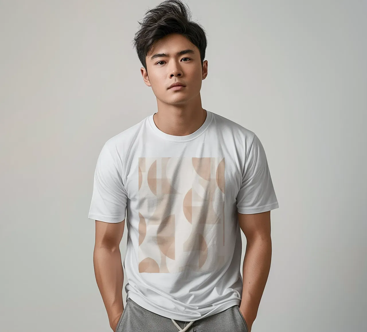 Geometrica Caramel t-shirt da DesigndN