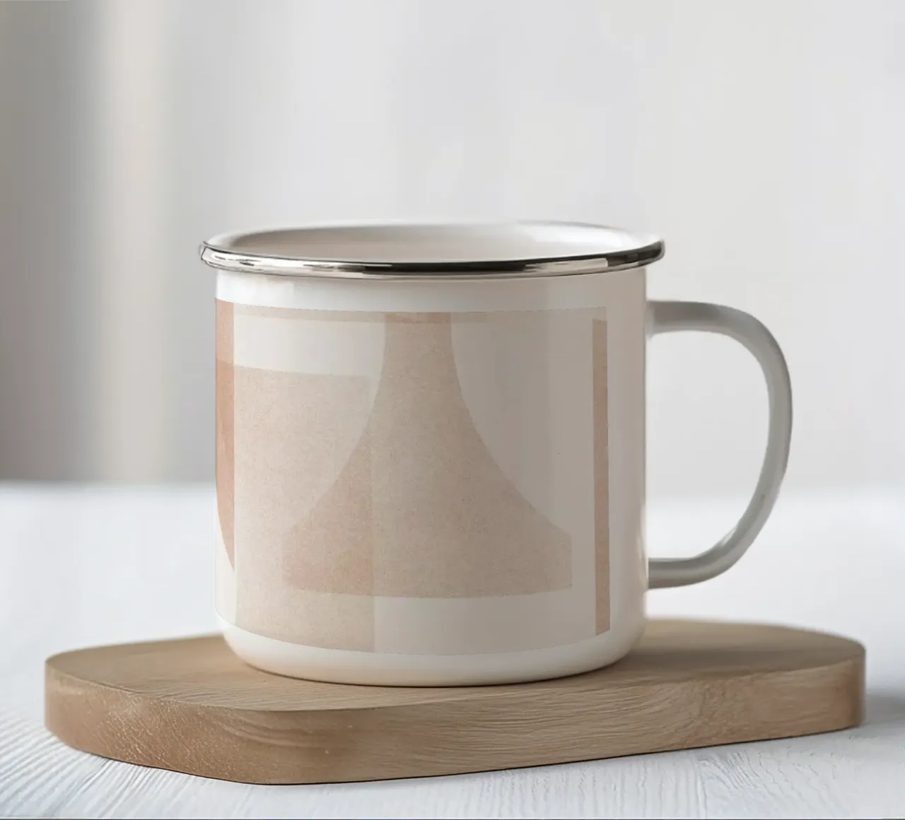 Geometrica Caramel emaille mok van designdn